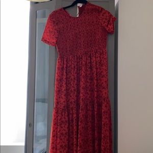 Zara long red dress NEW WITH TAGS
